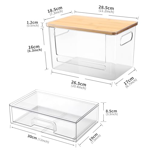 YAFFWA Trash Bag Holder Under Sink Stackable Storage