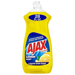 Ajax Dishwashing Liquid Dish Soap Yellow Lemon, 28 Fl Oz
