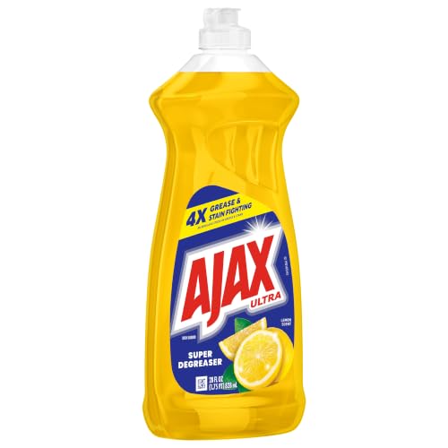 Ajax Dishwashing Liquid Dish Soap Yellow Lemon, 28 Fl Oz