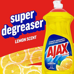 Ajax Dishwashing Liquid Dish Soap Yellow Lemon, 28 Fl Oz