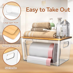 spospo Plastic Clear Storage Container