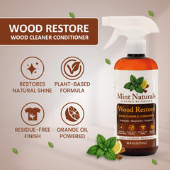 Natural Wood Cleaner & Furniture Conditioner - Plant-Based 16oz