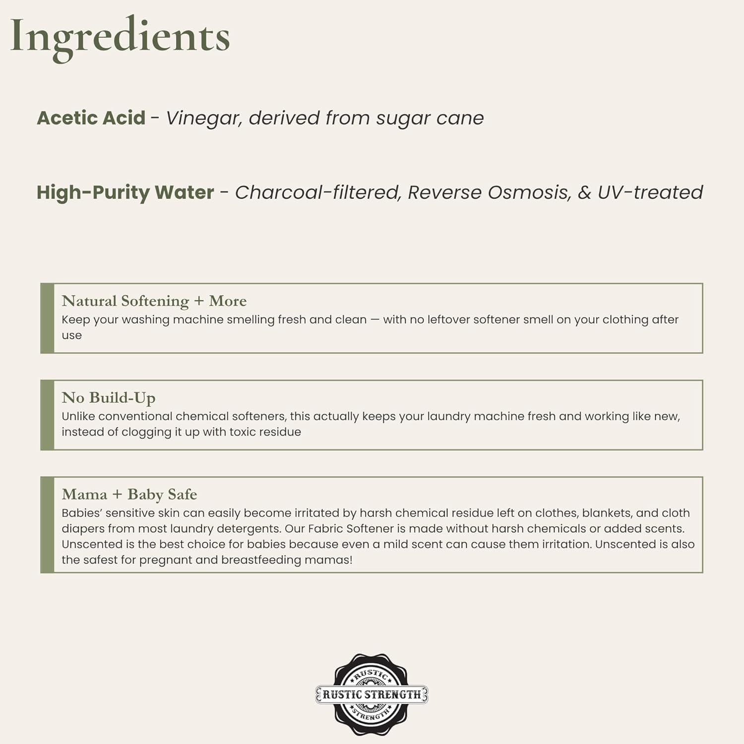 Rustic Strength Unscented Fabric Softener