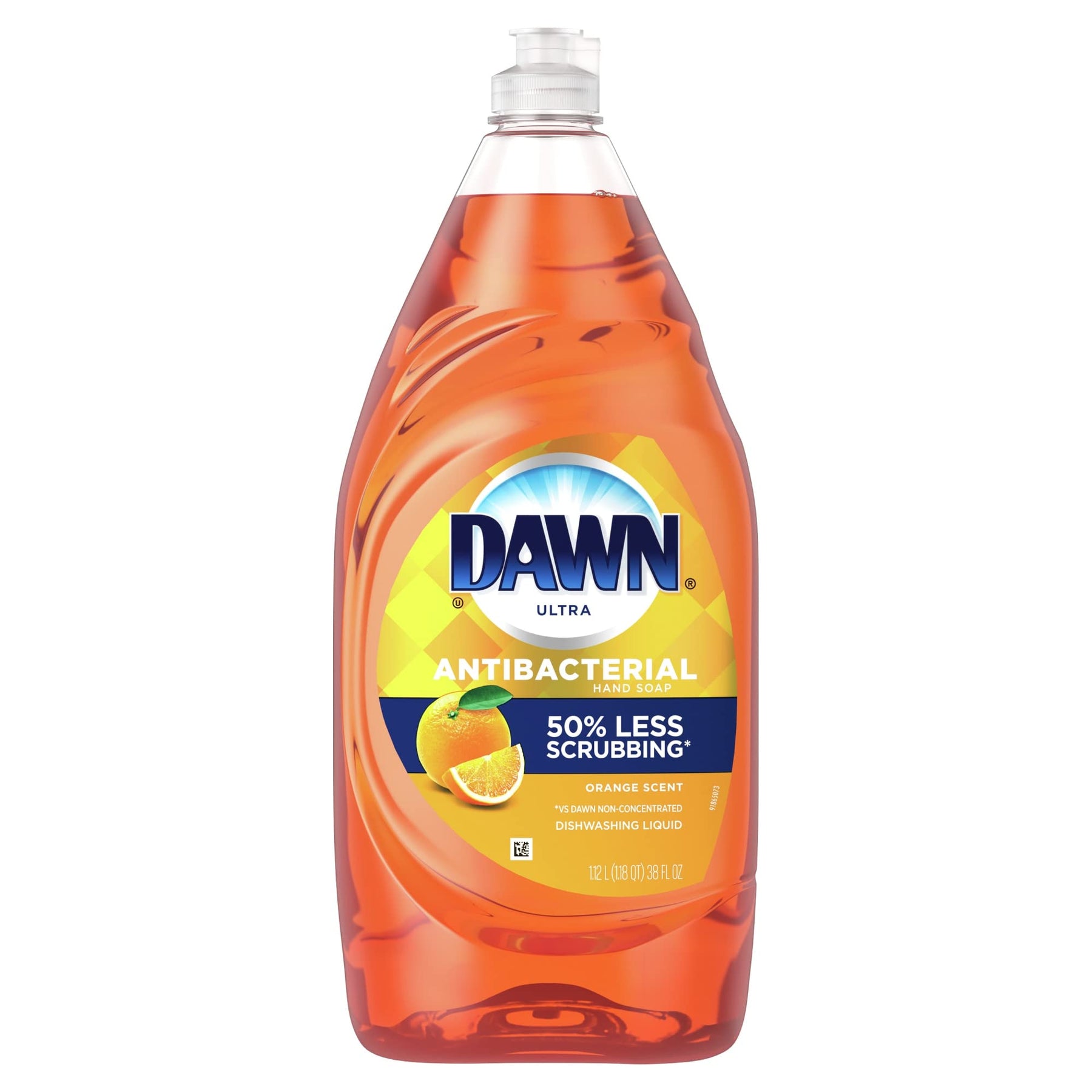 Dawn Ultra Antibacterial Dishwashing Liquid Dish Soap, 38 Oz, Orange Scent