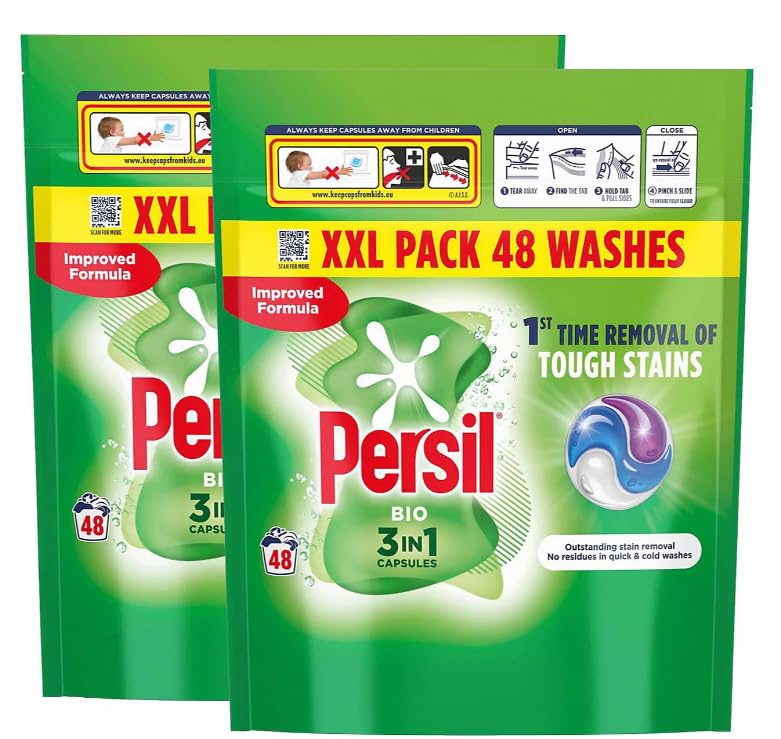 Premium Laundry Washing Capsules with Long-Lasting Freshness, 48 Washes, 2 Pack