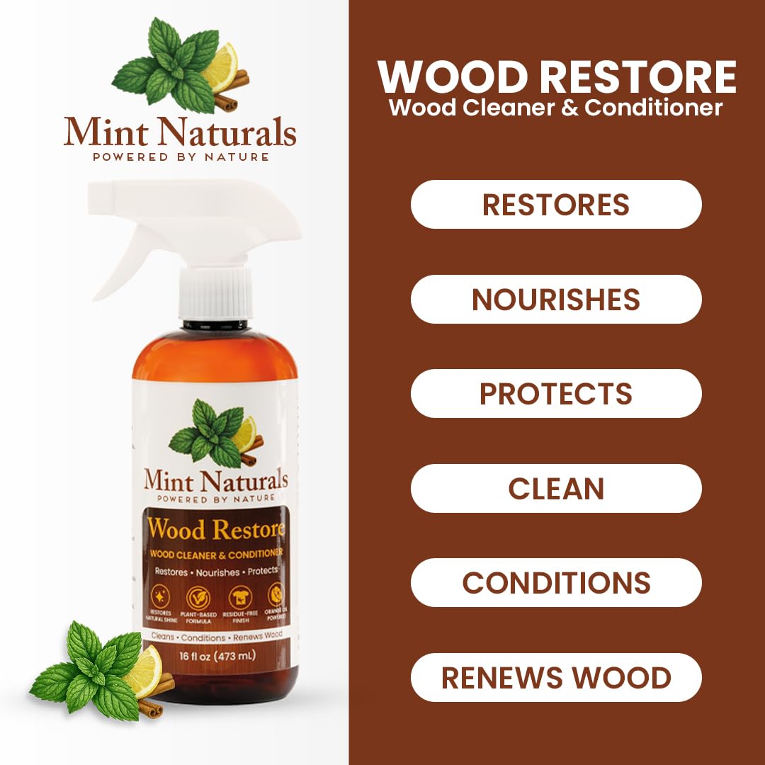 Natural Wood Cleaner & Furniture Conditioner - Plant-Based 16oz