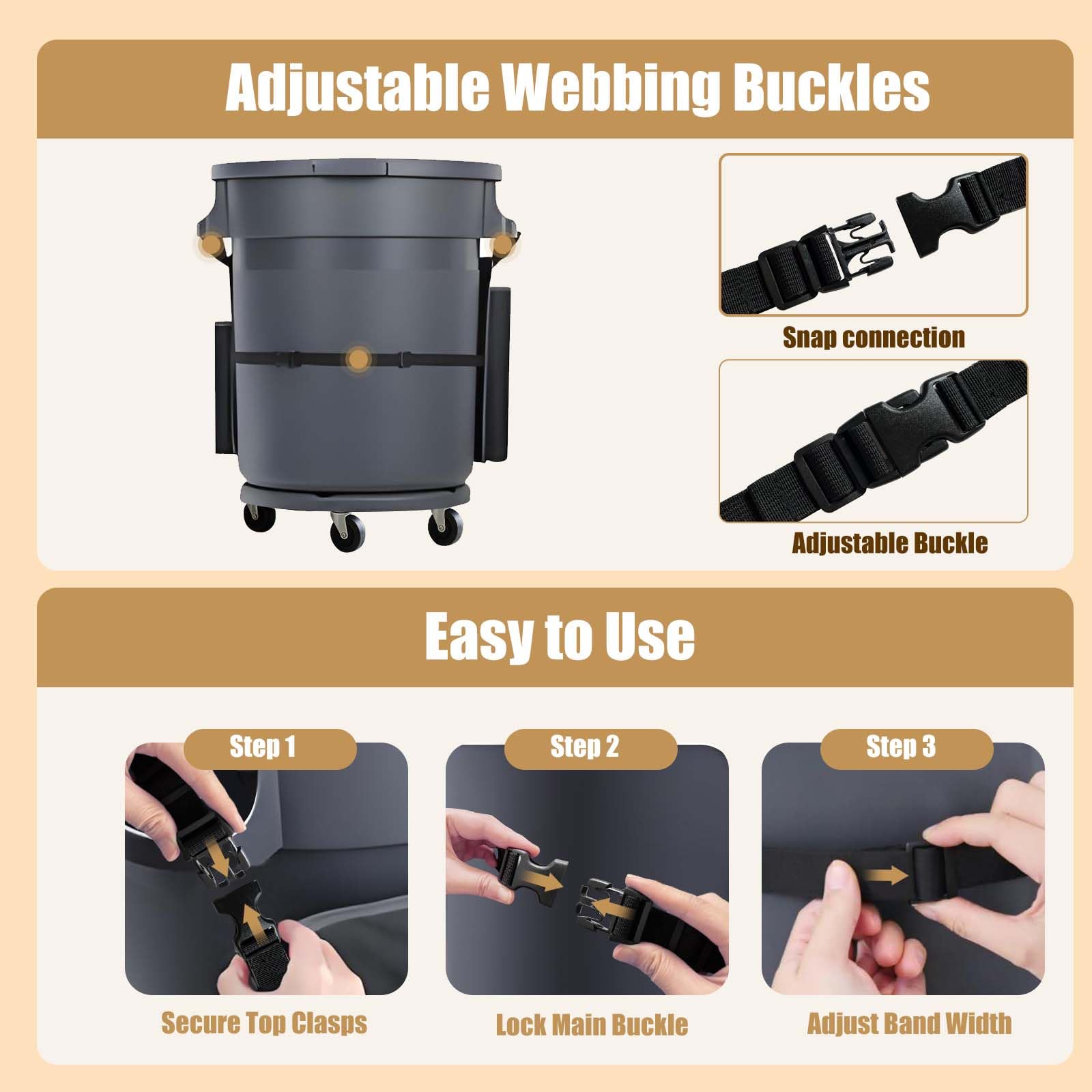 Heavy Duty Trash Can Cleaning Caddy Bag