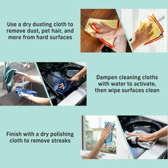 Premium Microfiber Home Cleaning Cloth Set 8 Piece