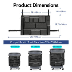 3 Tier Cleaning Supplies Storage Bag for Trash Cans