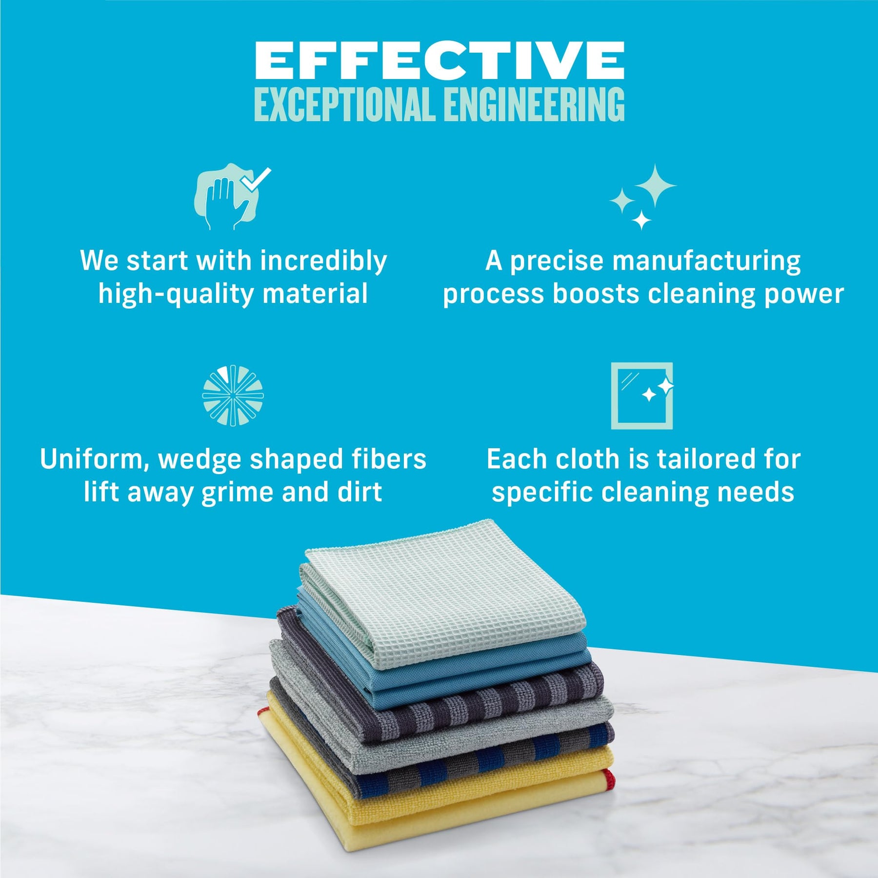 Premium Microfiber Home Cleaning Cloth Set 8 Piece