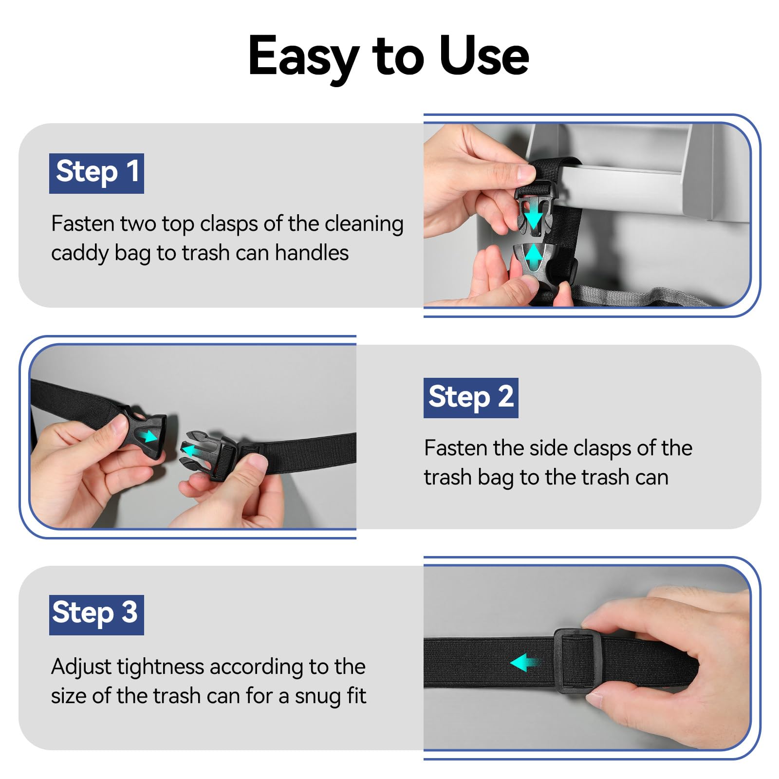 3 Tier Cleaning Supplies Storage Bag for Trash Cans
