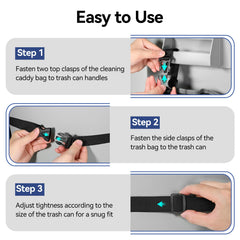 3 Tier Cleaning Supplies Storage Bag for Trash Cans