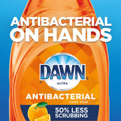 Dawn Ultra Antibacterial Dishwashing Liquid Dish Soap, 38 Oz, Orange Scent