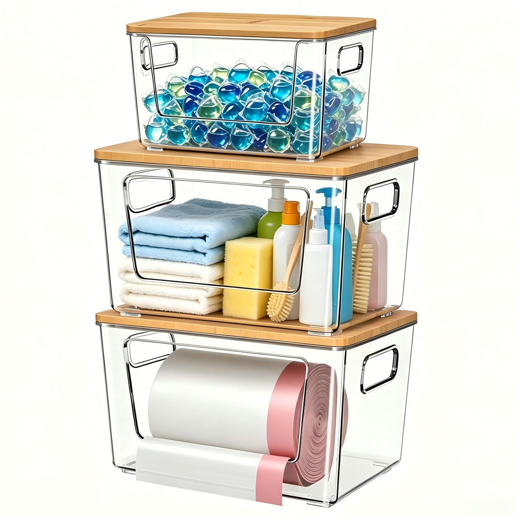 spospo Plastic Clear Storage Container