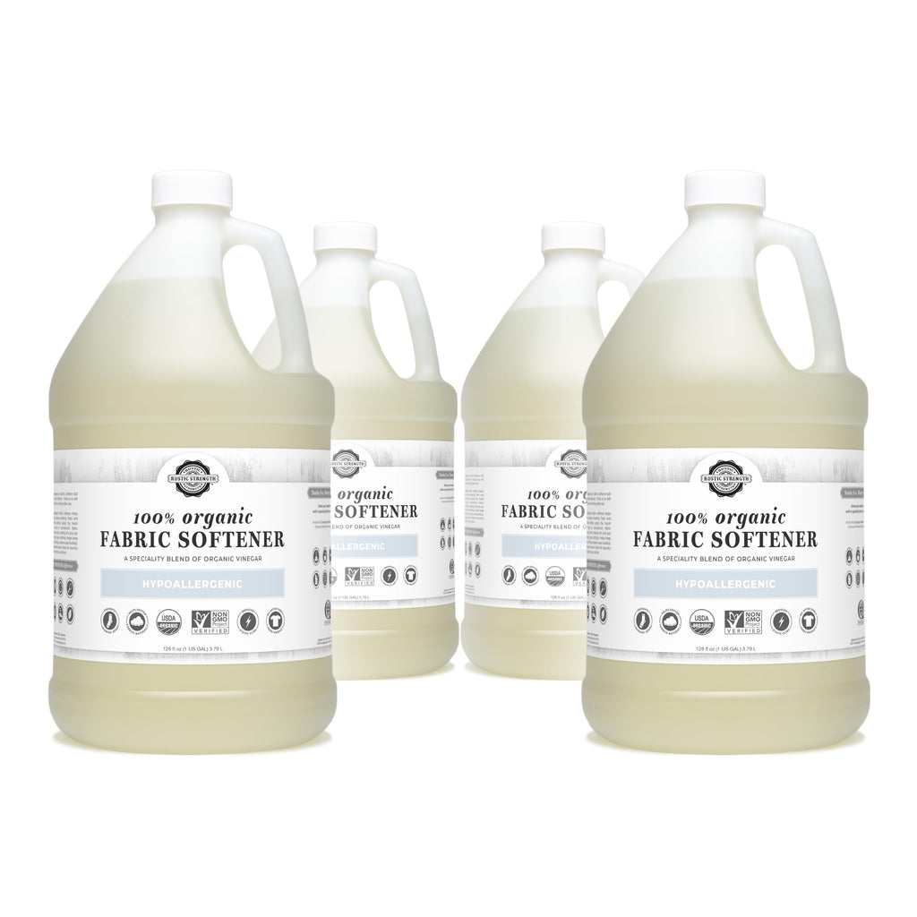 Rustic Strength Unscented Fabric Softener, Plant Based, Gallon Plastic