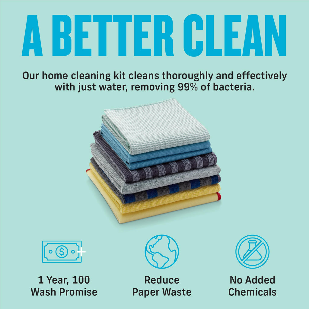Premium Microfiber Home Cleaning Cloth Set 8 Piece