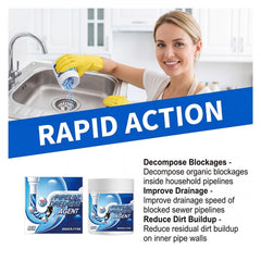 refeuoa Drain Cleaner 260g, For Unclogging Floor Drains And Sinks, For Everyday Household Maintenance