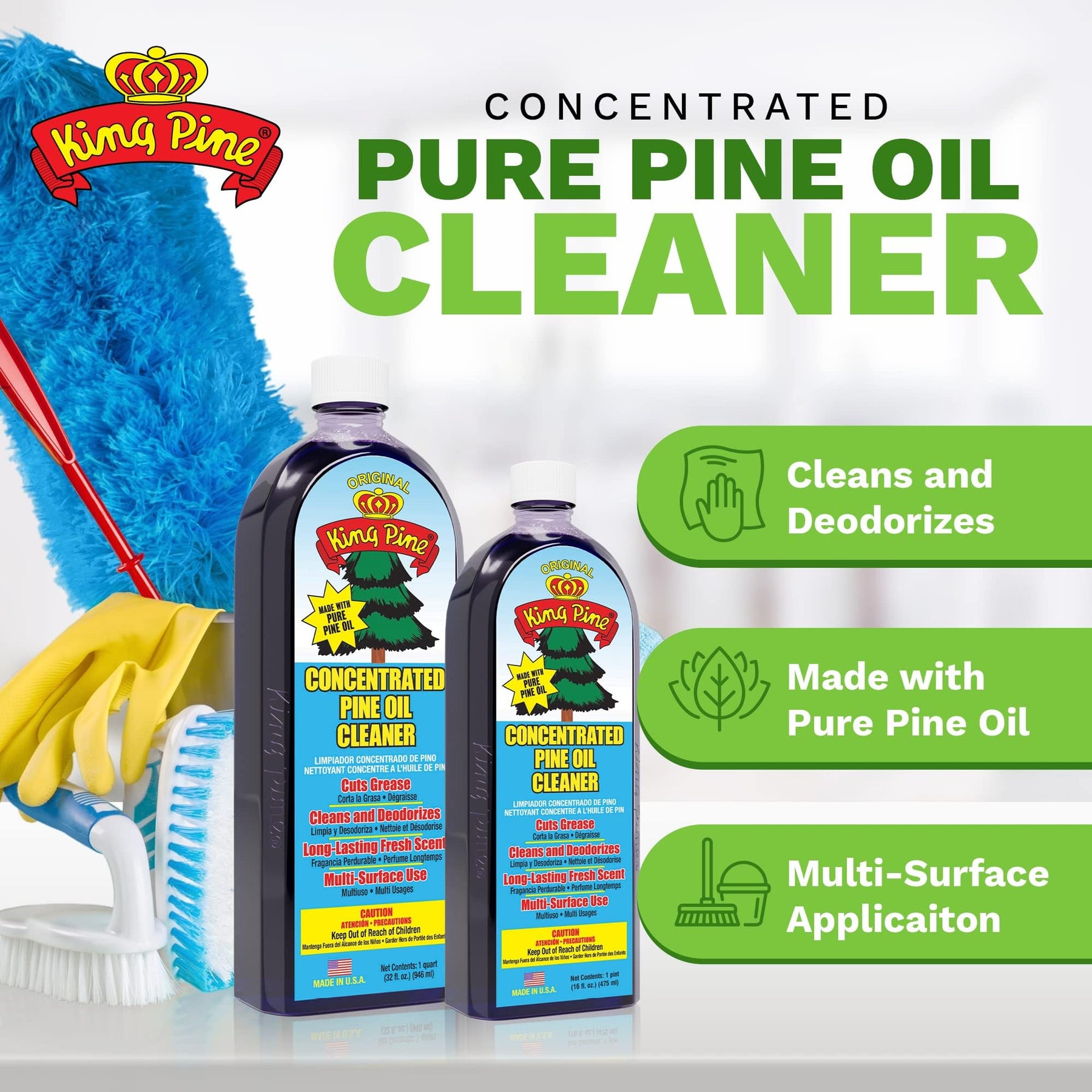 Concentrated Pine Oil Multi Surface Cleaner 16 fl oz Pack of 12