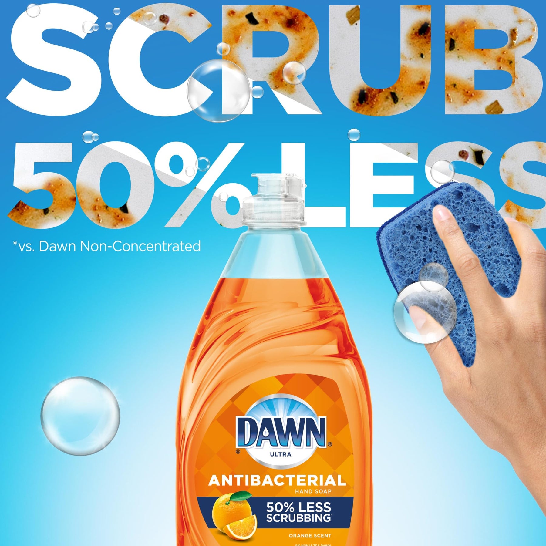 Dawn Ultra Antibacterial Dishwashing Liquid Dish Soap, 38 Oz, Orange Scent