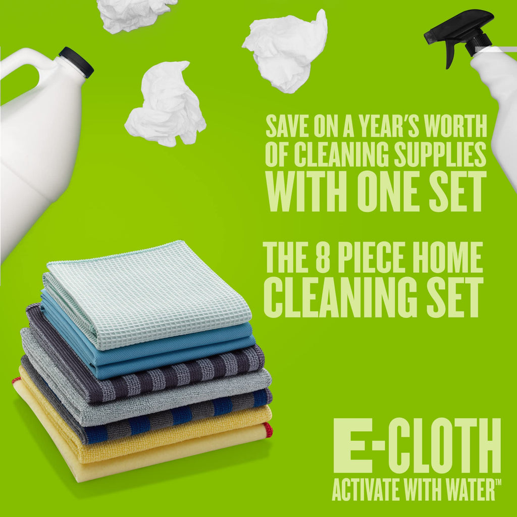 Premium Microfiber Home Cleaning Cloth Set 8 Piece