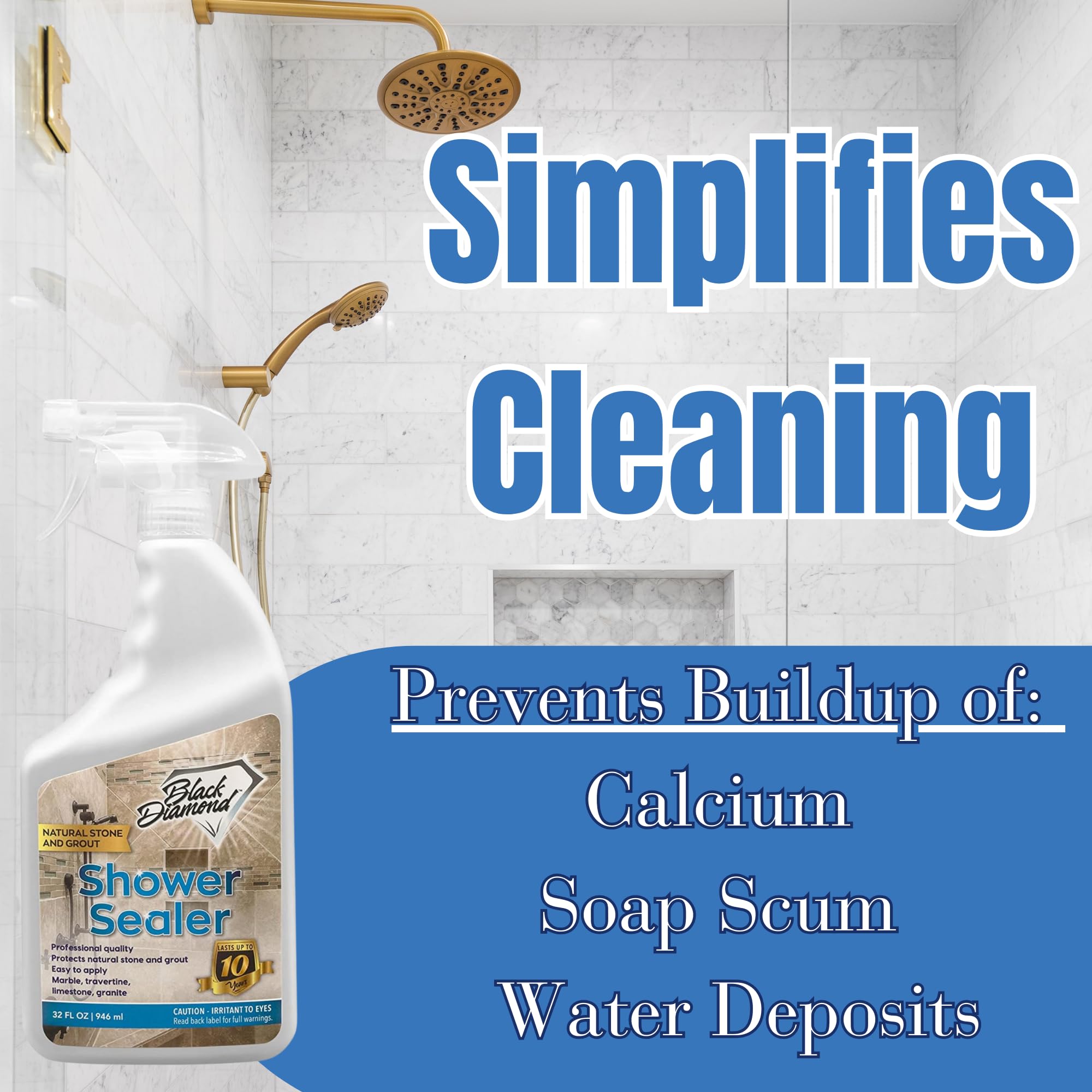 Natural Stone Shower Sealer & Grout Cleaner Kit 2 Pack