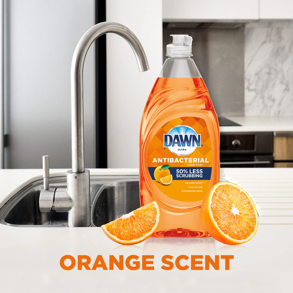 Dawn Ultra Antibacterial Dishwashing Liquid Dish Soap, 38 Oz, Orange Scent