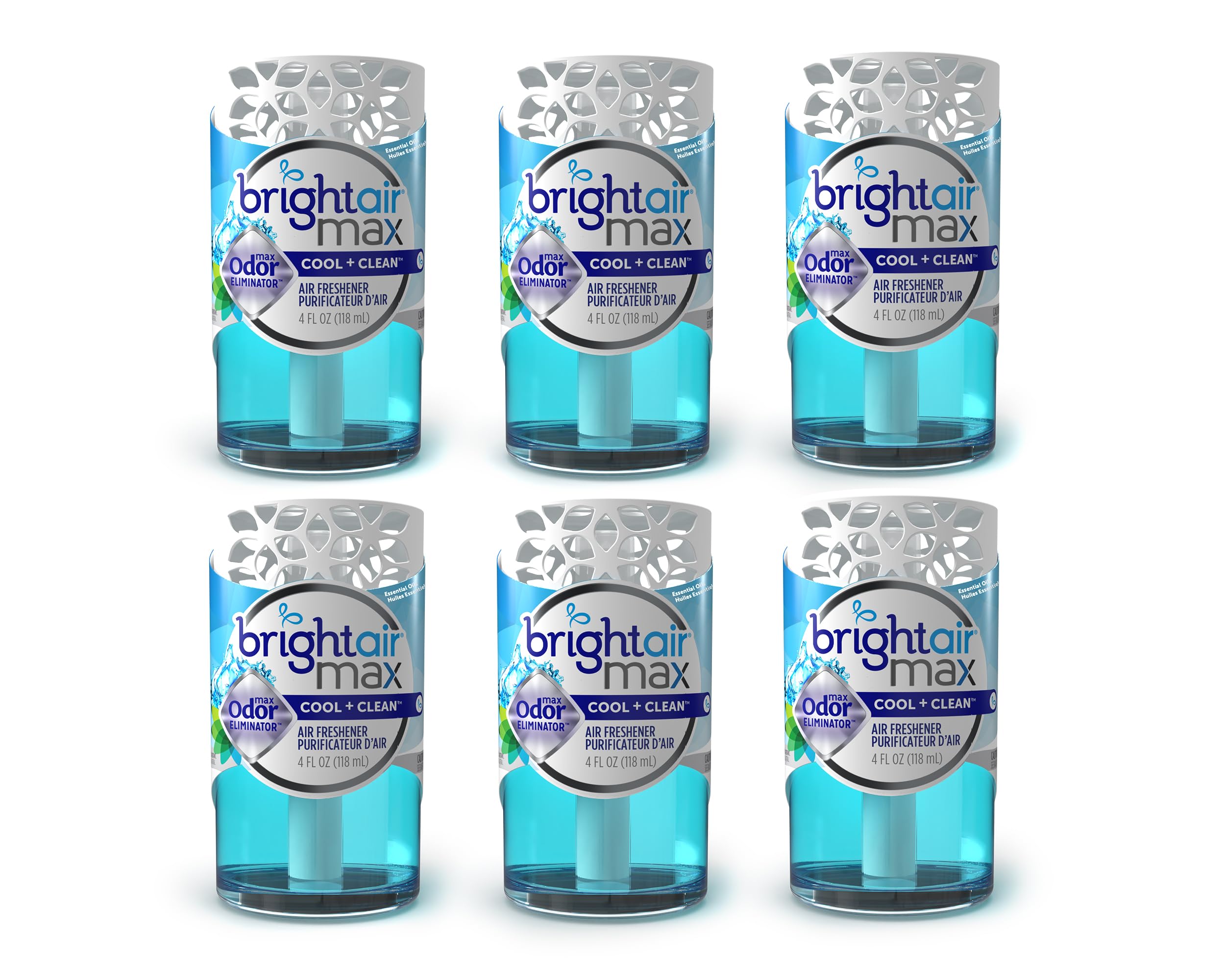 Bright Air Max Odor Elimiantor Air Freshener, Wild Lavender, 4 oz, 6 Pack