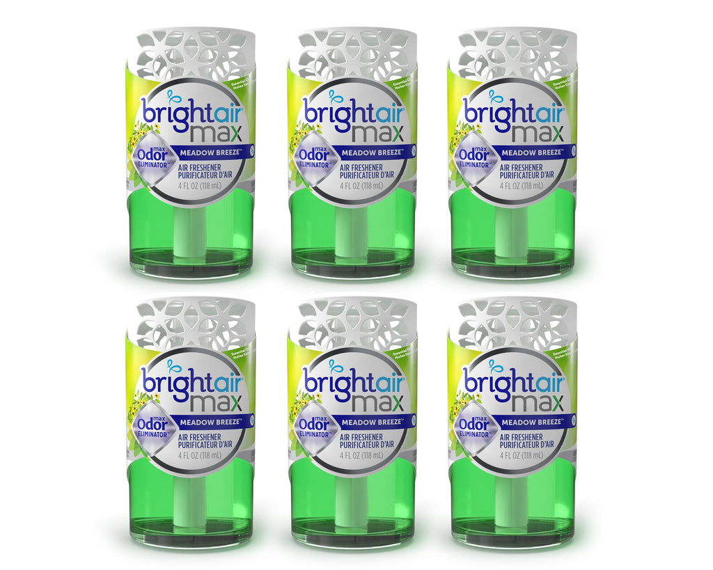Bright Air Max Odor Elimiantor Air Freshener, Wild Lavender, 4 oz, 6 Pack