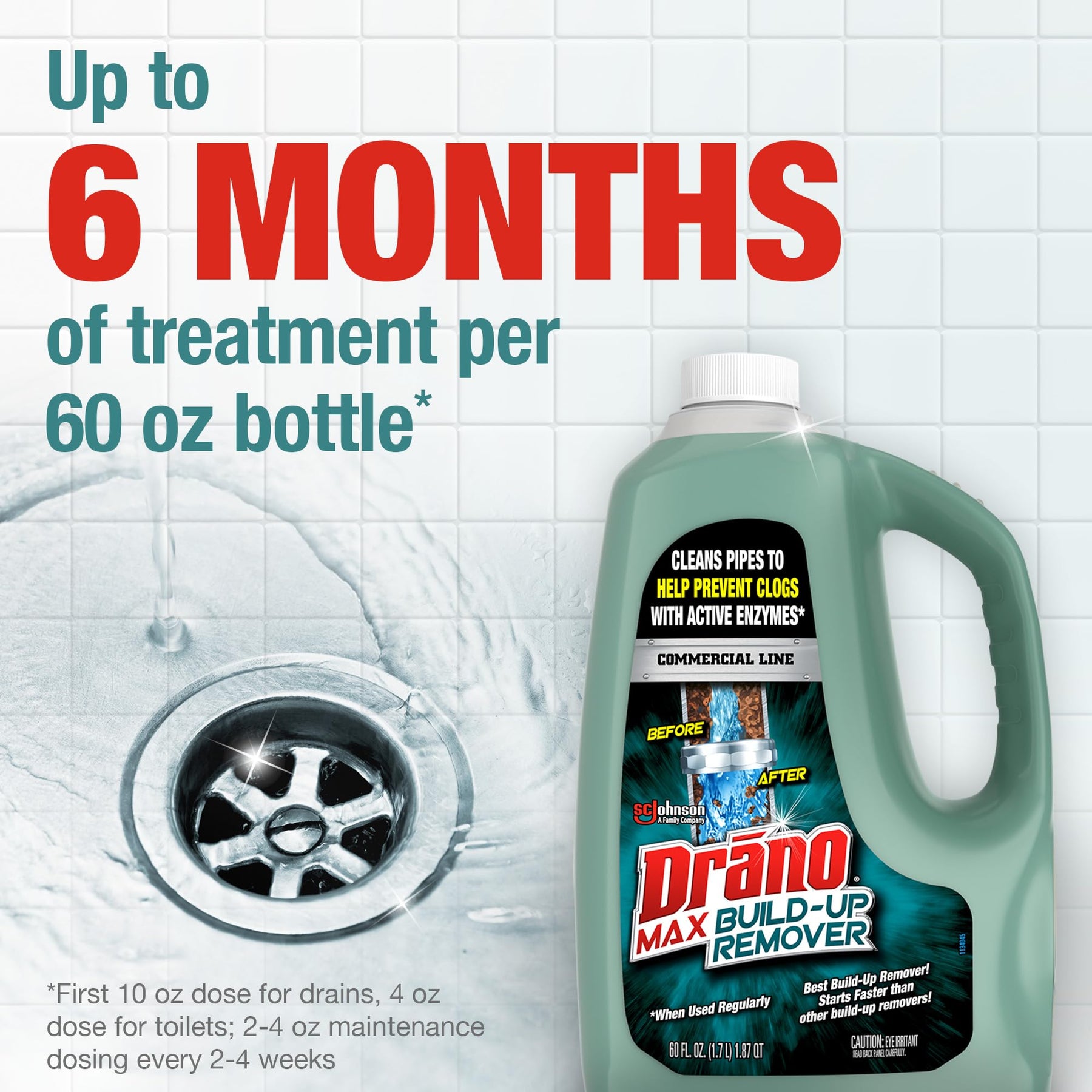 Drain Build Up Remover & Cleaner 60 oz