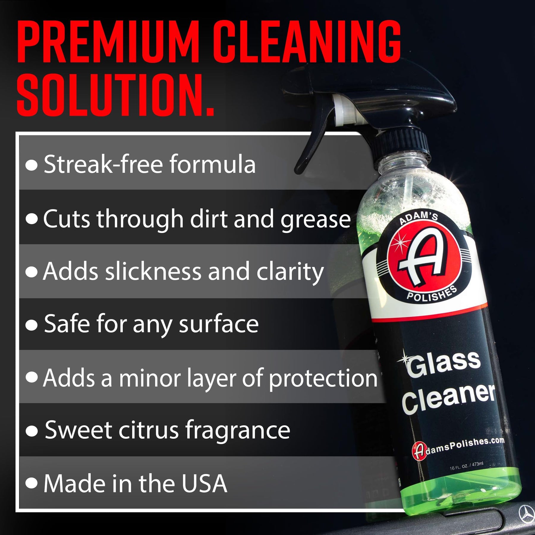 Streak Free Car Glass Cleaner