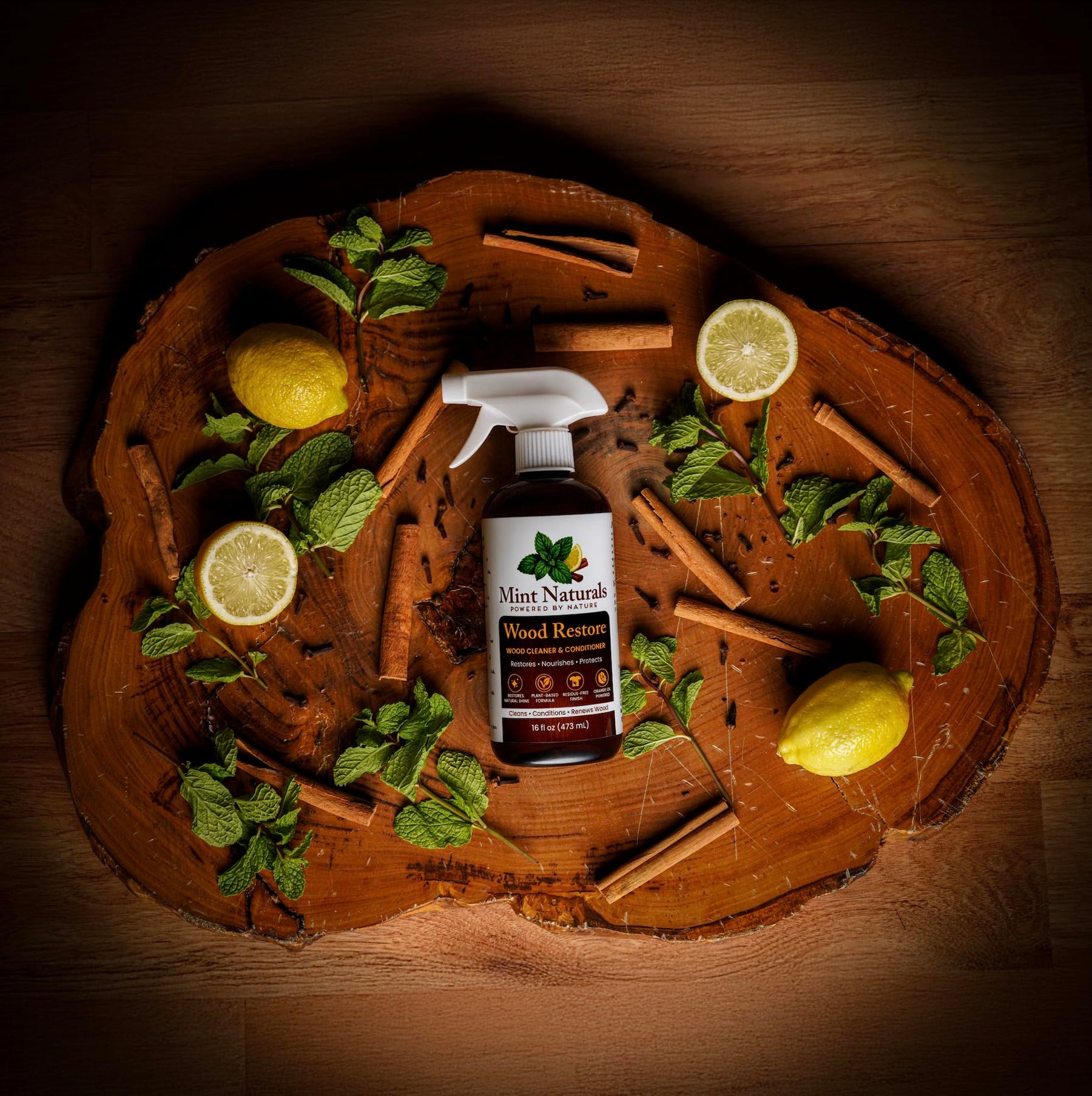 Natural Wood Cleaner & Furniture Conditioner - Plant-Based 16oz