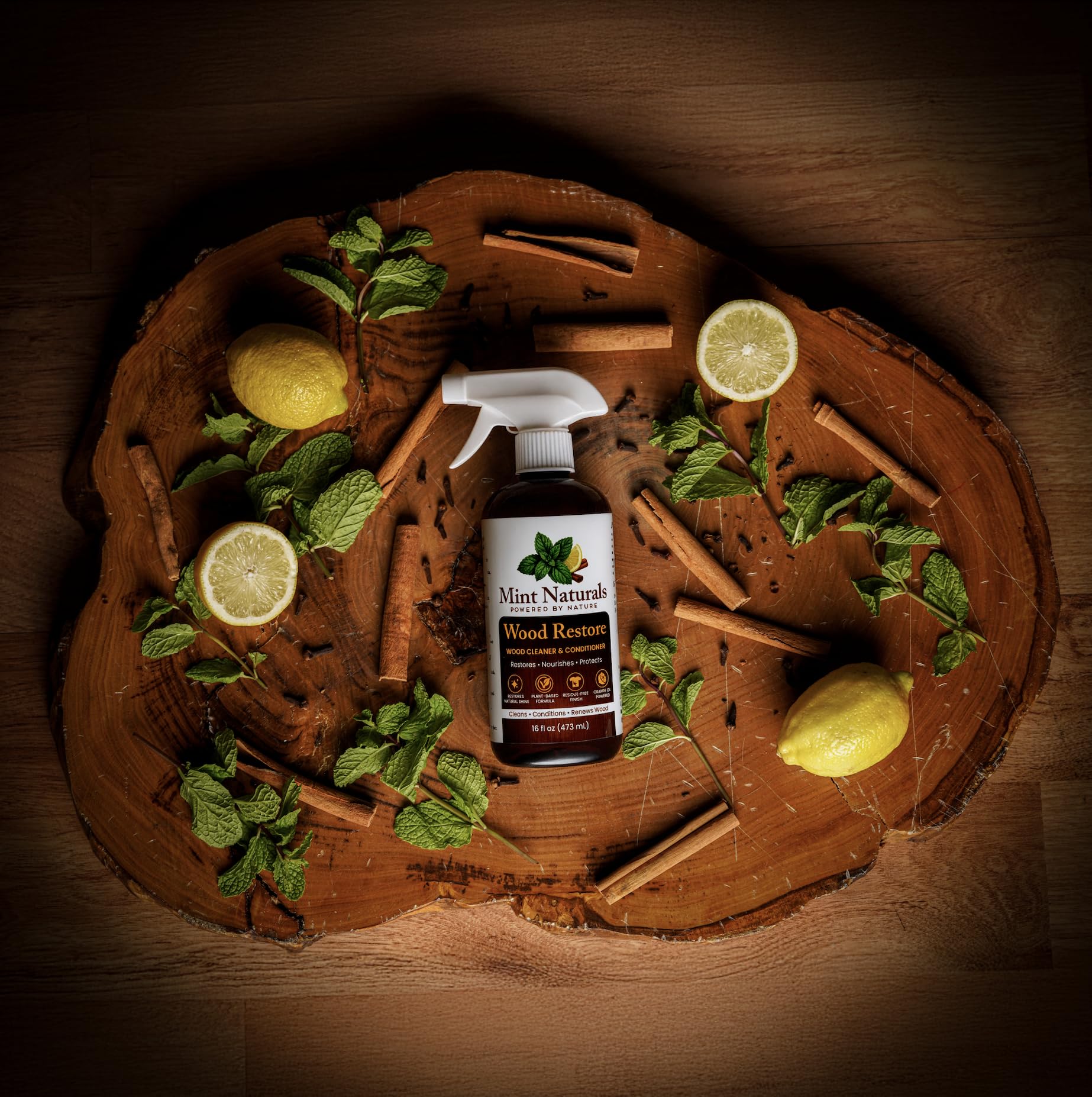 Natural Wood Cleaner & Furniture Conditioner - Plant-Based 16oz