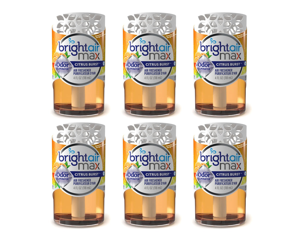 Bright Air Max Odor Elimiantor Air Freshener, Wild Lavender, 4 oz, 6 Pack