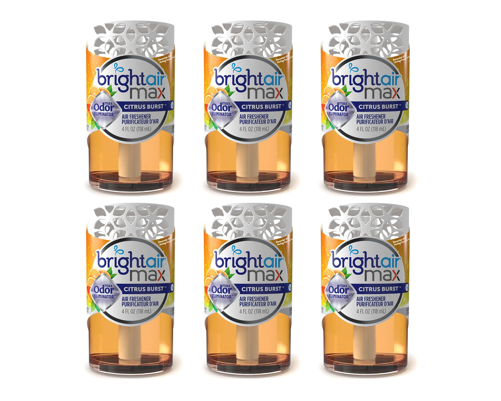 Bright Air Max Odor Elimiantor Air Freshener, Wild Lavender, 4 oz, 6 Pack