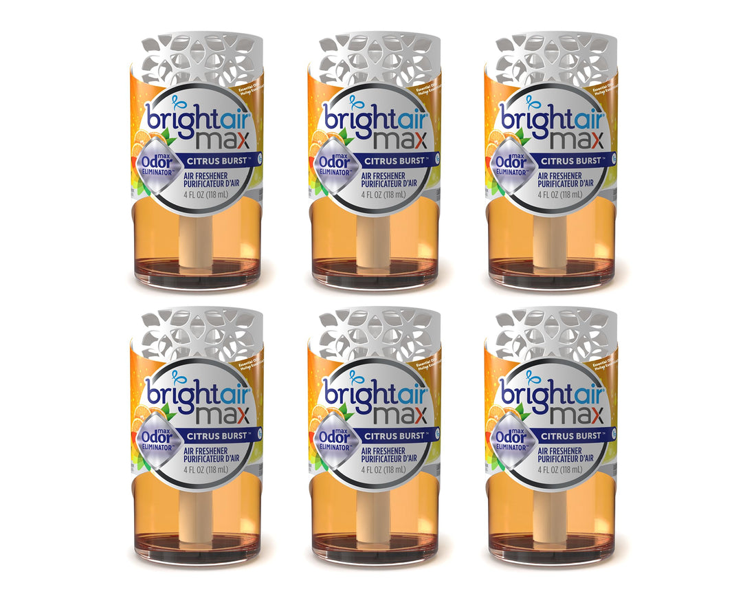 Bright Air Max Odor Elimiantor Air Freshener, Wild Lavender, 4 oz, 6 Pack