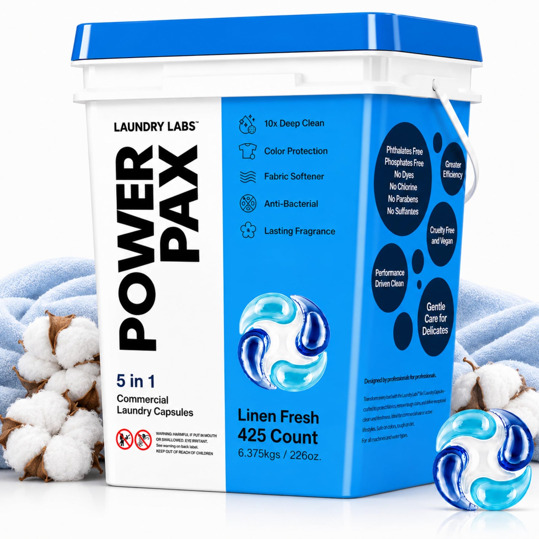 5-in-1 Laundry Detergent Pods for Commercial Laundry