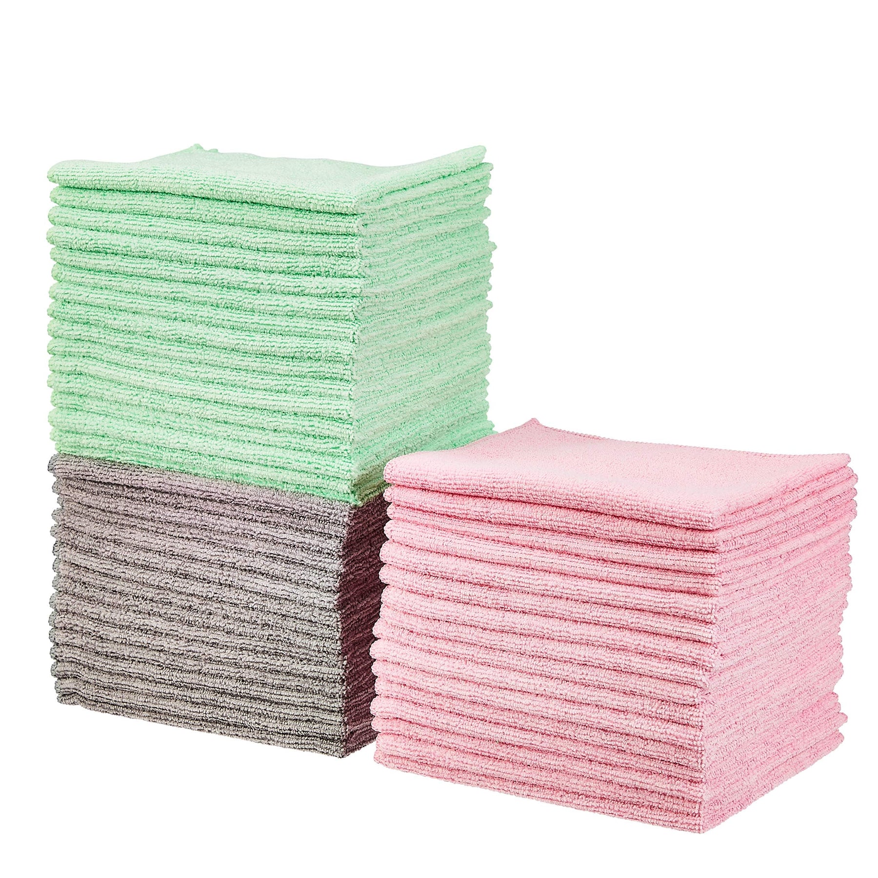 Amazon Basics Cleaning Cloths Microfiber Solid Rectangular Towel