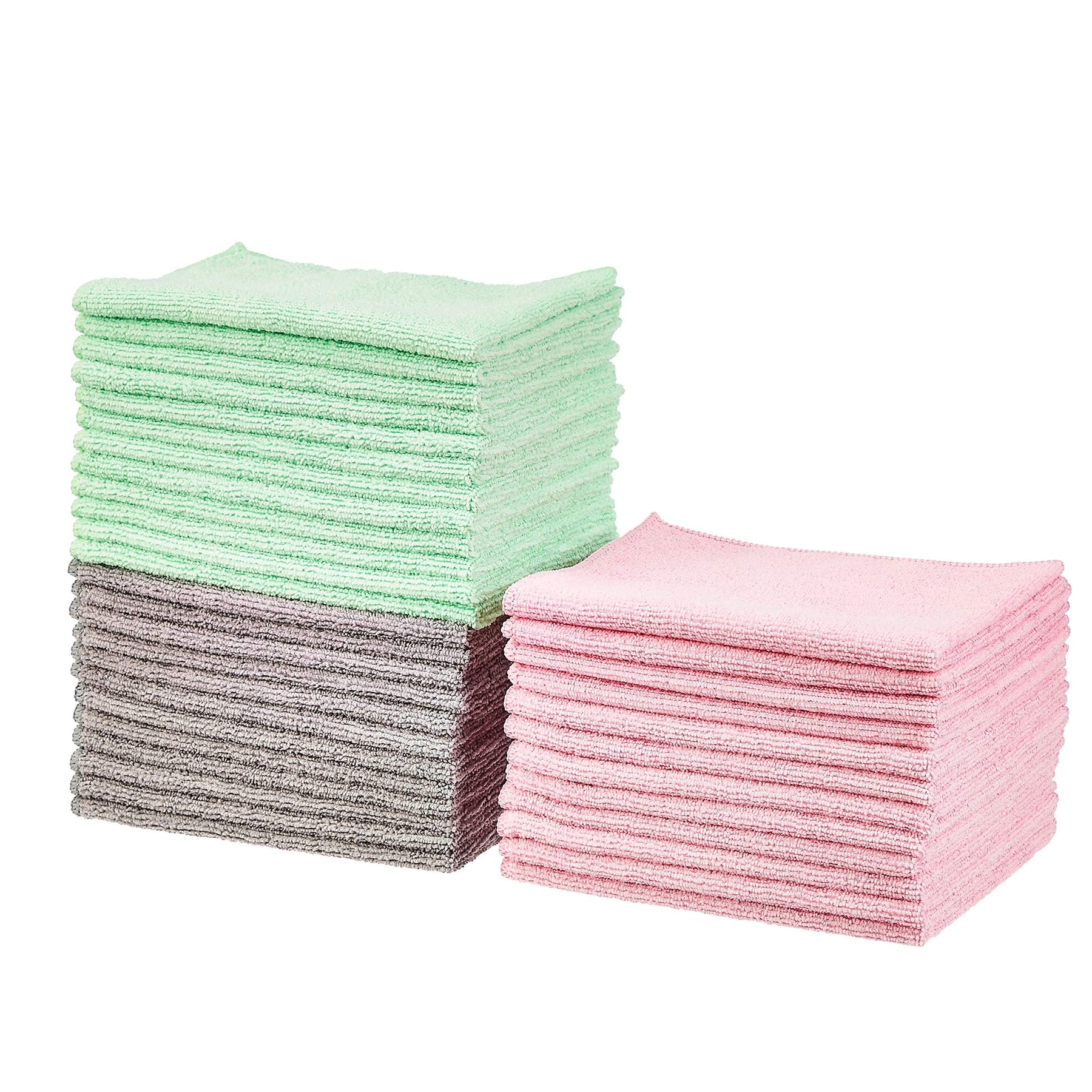 Amazon Basics Cleaning Cloths Microfiber Solid Rectangular Towel